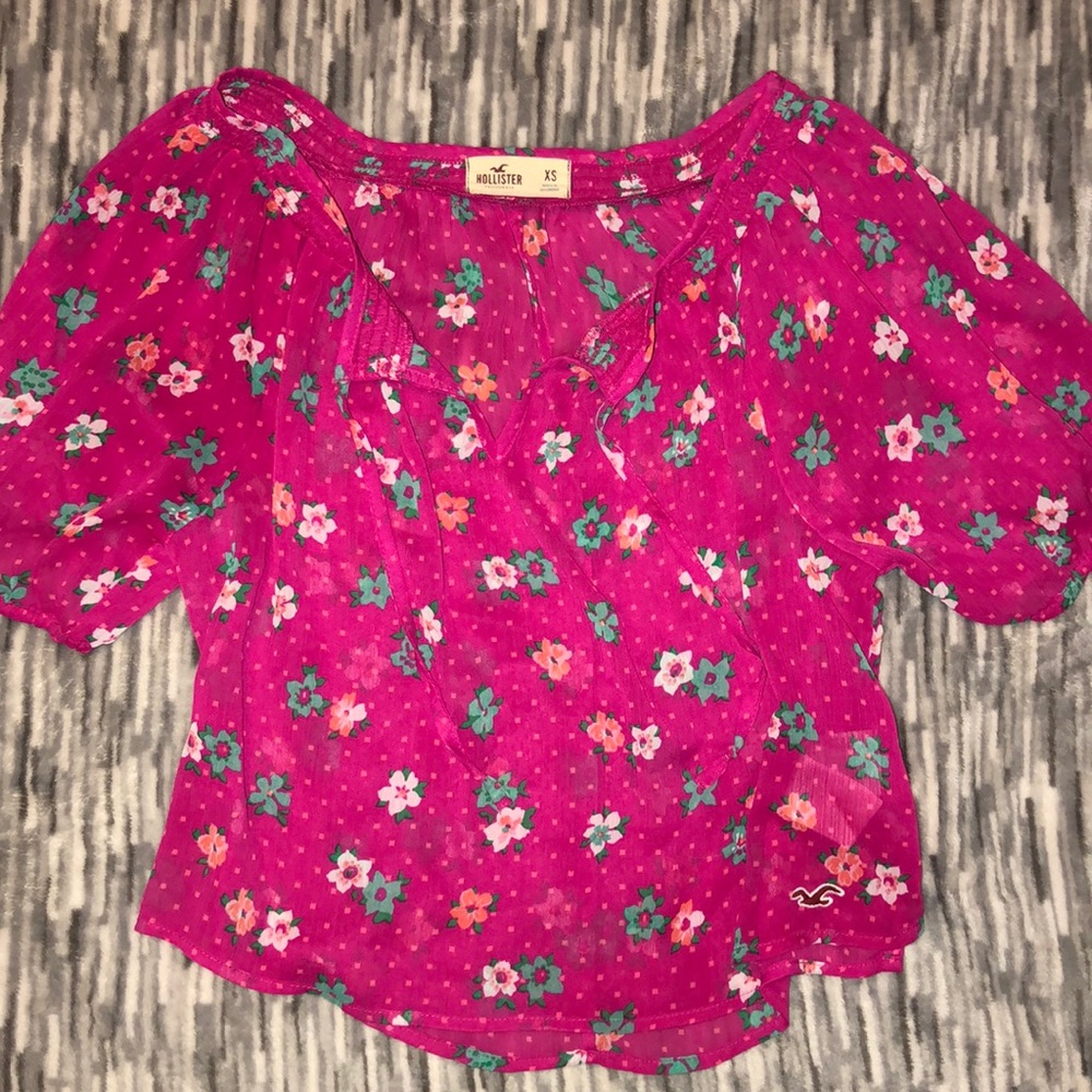 hollister floral shirt